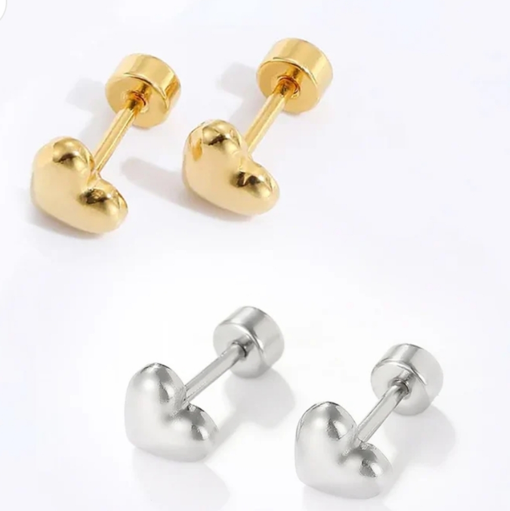 2 pairs of Screw Back Stud Earrings